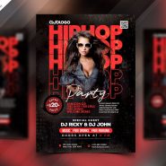 Hip Hop Music Party Flyer PSD
