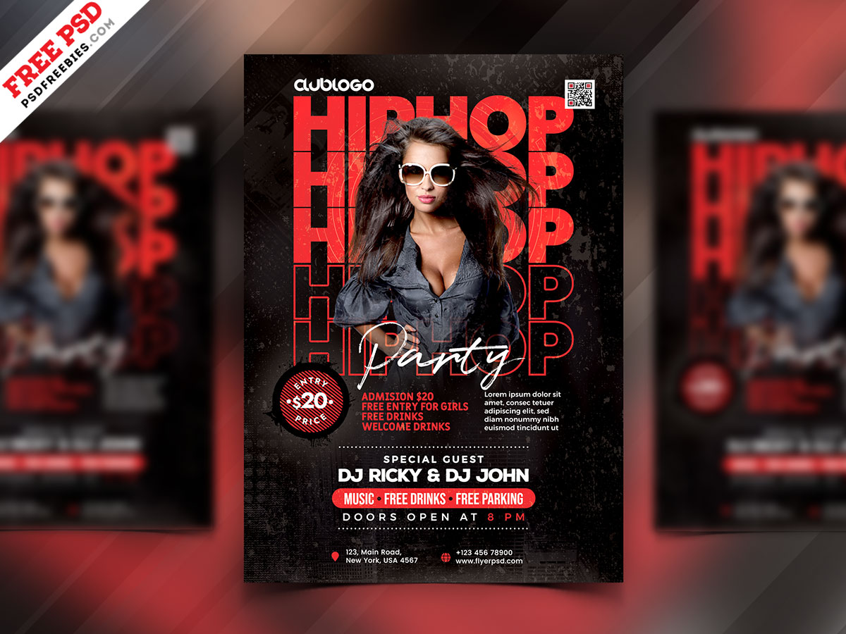 Hip Hop Music Party Flyer Psd Psdfreebies Com
