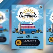 Beautiful Summer Party Flyer PSD