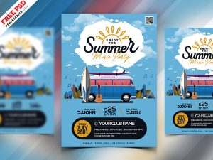 Beautiful Summer Party Flyer PSD