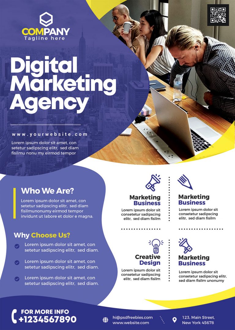 Marketing Agency Promotion Flyer PSD