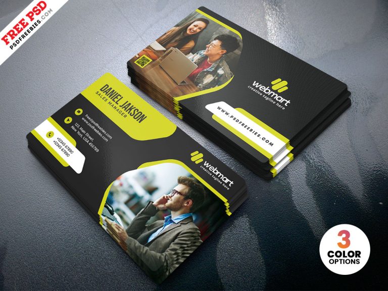 Professional Business Card Design PSD Template | PSDFreebies.com