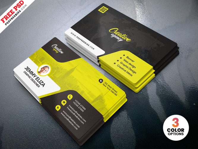 Designer Business Card Design PSD Template | PSDFreebies.com