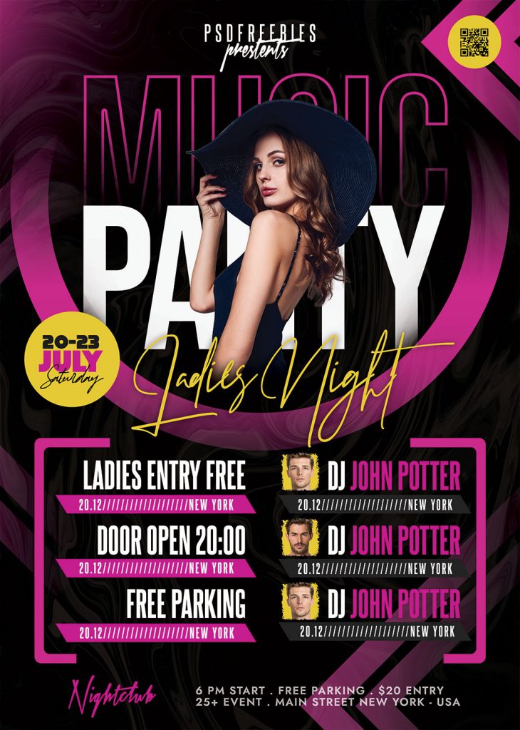 Awesome Club Party Flyer Psd Template Psdfreebies Com