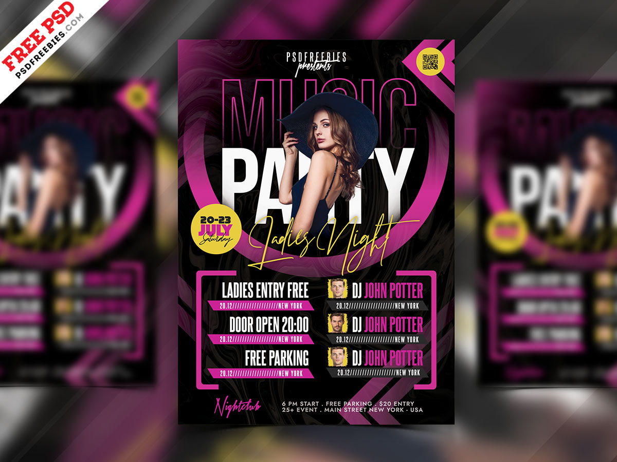 Awesome Club Party Flyer Psd Template Psdfreebies Com