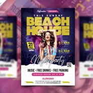 Music Club Party Flyer PSD Template