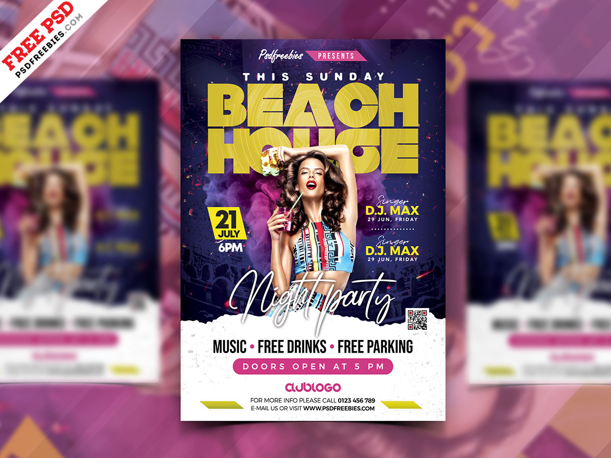 Music Club Party Flyer Psd Template Psdfreebies Com