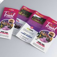 Travel Packages Promotion Tri Fold Brochure PSD