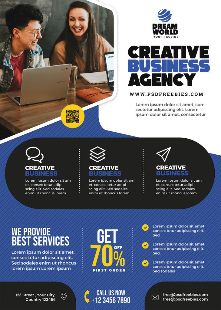 Business Advertisement Creative Flyer PSD – PSDFreebies.com