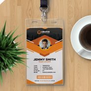 Clean and Corporate ID Card PSD Template
