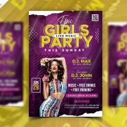 Girls Night Party Flyer PSD