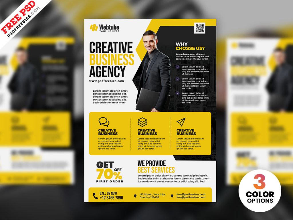 Multipurpose Business Advertisement Flyer PSD | PSDFreebies.com