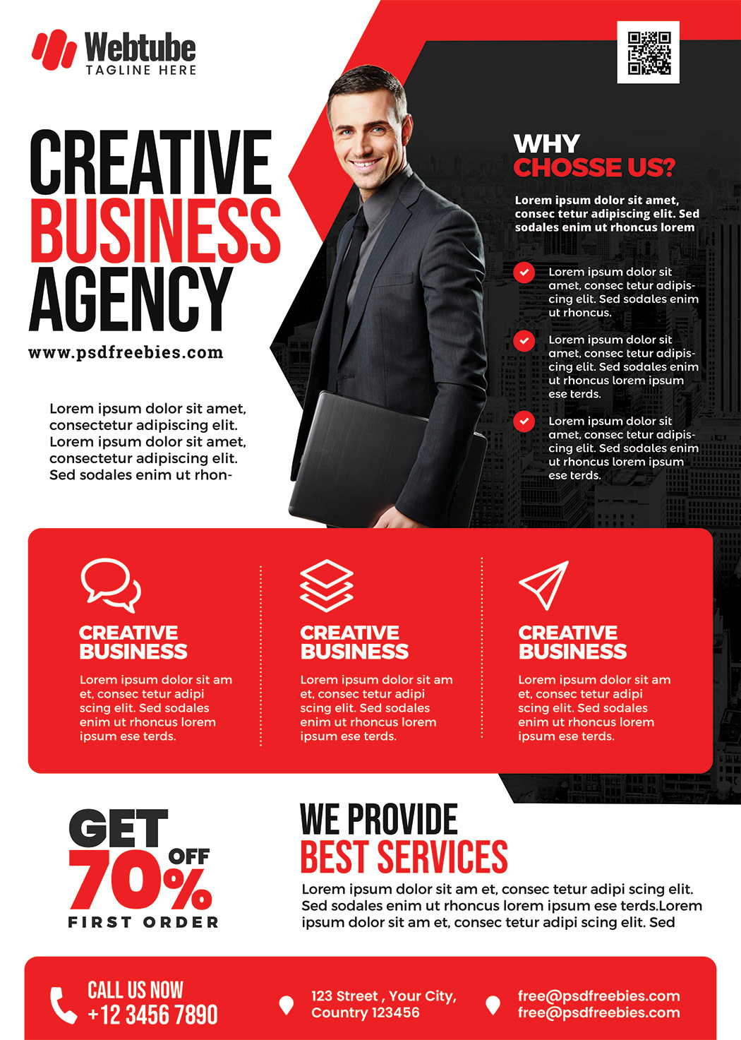 Multipurpose Business Advertisement Flyer PSD PSDFreebies