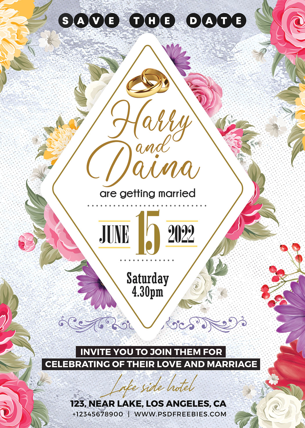 Party Invitation Card Template Psd Free Download