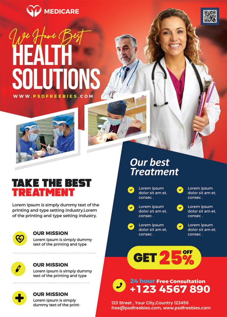 Health Care Services Marketing Flyer PSD Preview PSDFreebies com