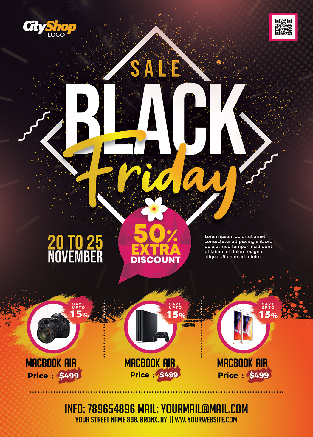 Latest Black Friday Sale Flyer PSD
