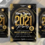 2021 New Year Party Flyer PSD