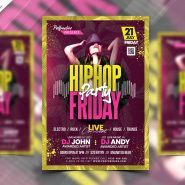 HipHop Friday Party Flyer PSD