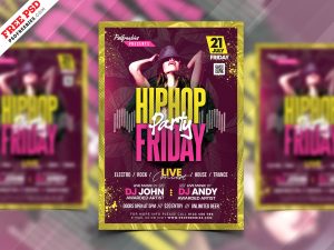 HipHop Friday Party Flyer PSD