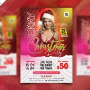 Merry Xmas Party Flyer PSD Template