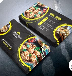 Restaurant Designer Business Card PSD Templates