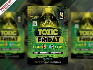 Toxic Music Party Flyer PSD