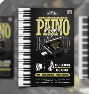 Piano Music Concert Flyer PSD Template