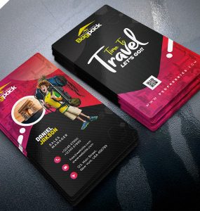 Travel Agency Business Card PSD Template