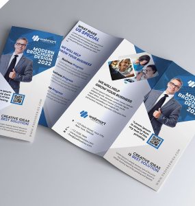 Business Marketing Tri-Fold Brochure Design PSD