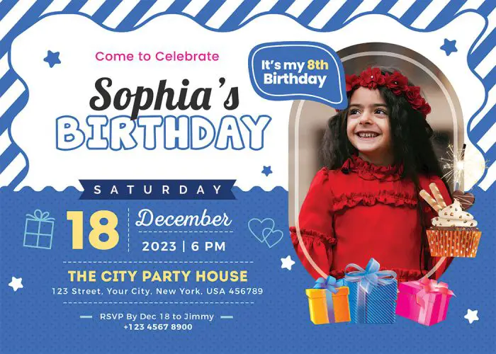 Kids Birthday Party Invitation Template PSD – PSDFreebies.com