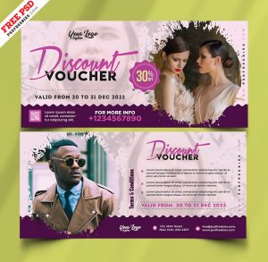 Fashion Store Discount Voucher PSD Template