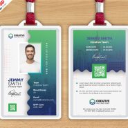 Abstract Design Photo ID Card PSD