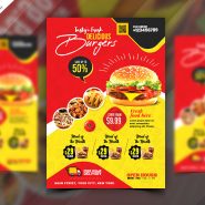 Fast Food Flyer Design PSD Template