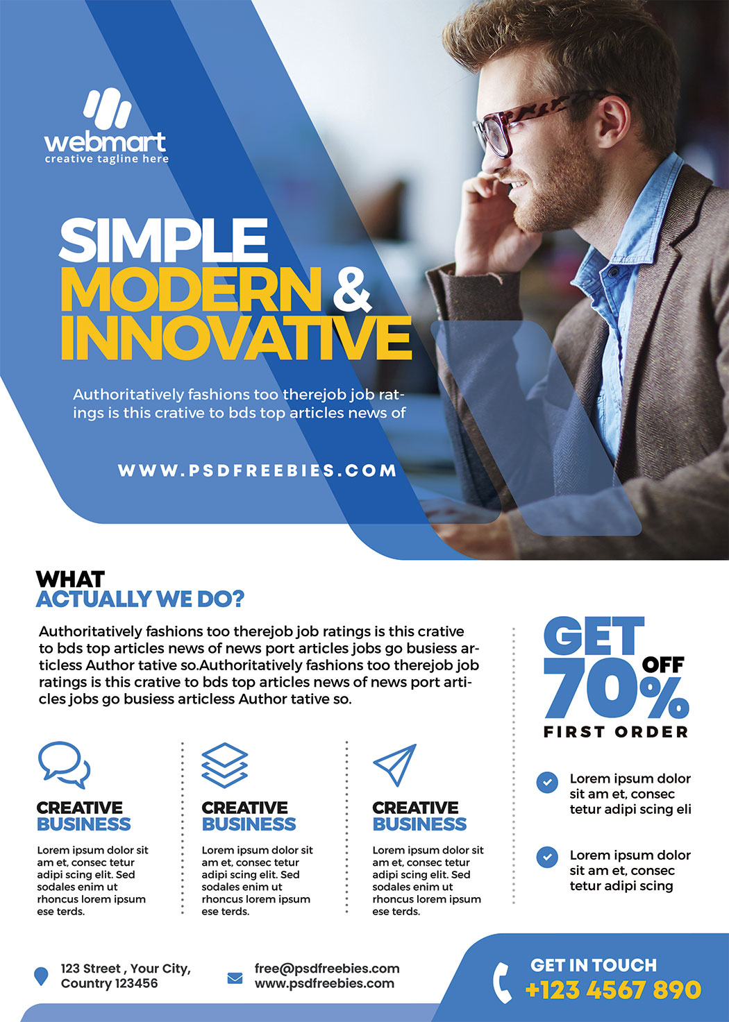 Professional Corporate Flyer Design PSD – PSDFreebies.com