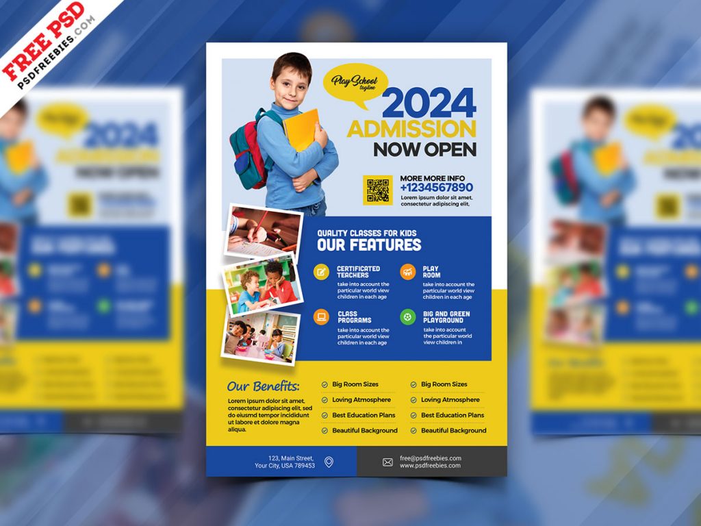 School-Admission-Open-AD-Flyer-PSD | PSDFreebies.com