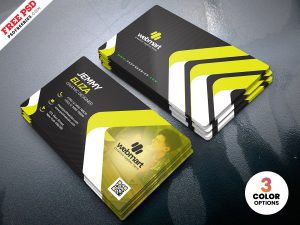 Clean Modern Business Card Design PSD