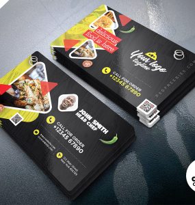Creative Restaurant Business Card PSD Templates