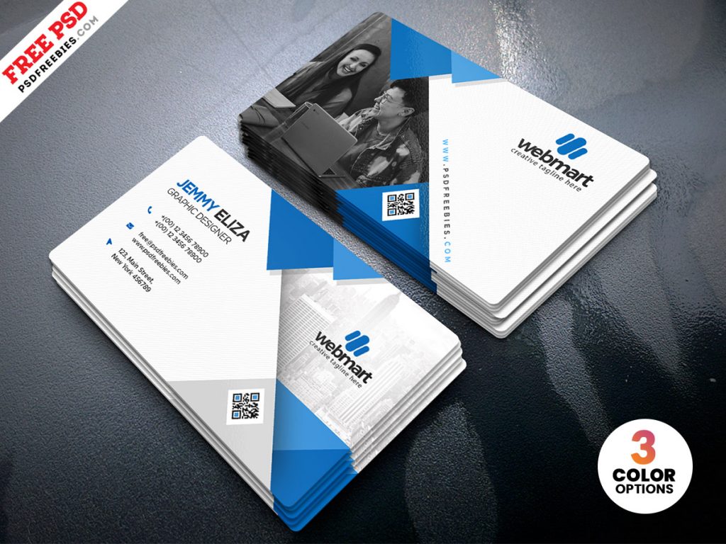 Minimalist Personal Business Card Design PSD | PSDFreebies.com