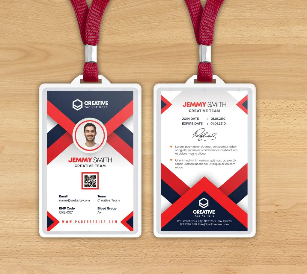 Modern Corporate ID Card PSD Template PSDFreebies