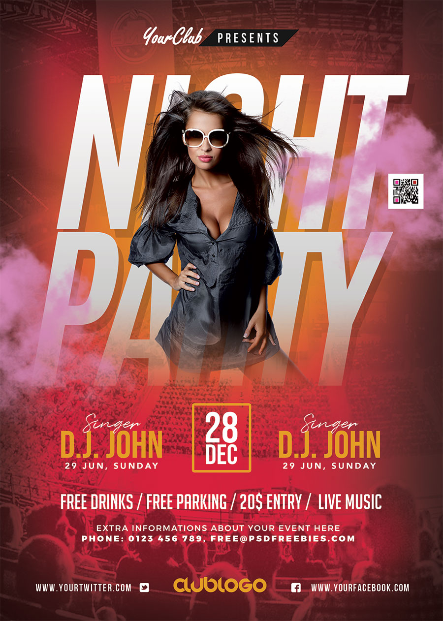 Party Bus Night Club Flyer Psd Template Free Psd Ui D - vrogue.co