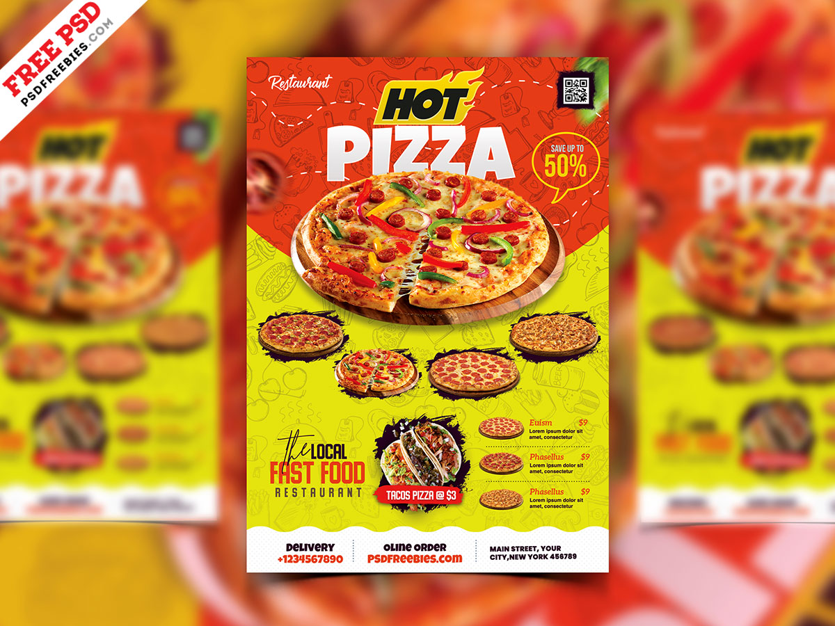 Pizza Shop Flyer PSD Template | PSDFreebies.com