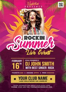 Rockin Summer Party Flyer PSD