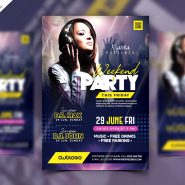 Weekend Party Event Flyer PSD