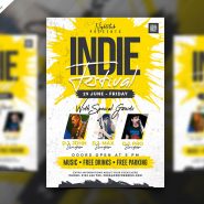 Indie Music Festival Event Flyer PSD