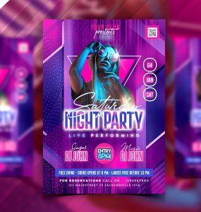 Weekend Party Flyer Template PSD