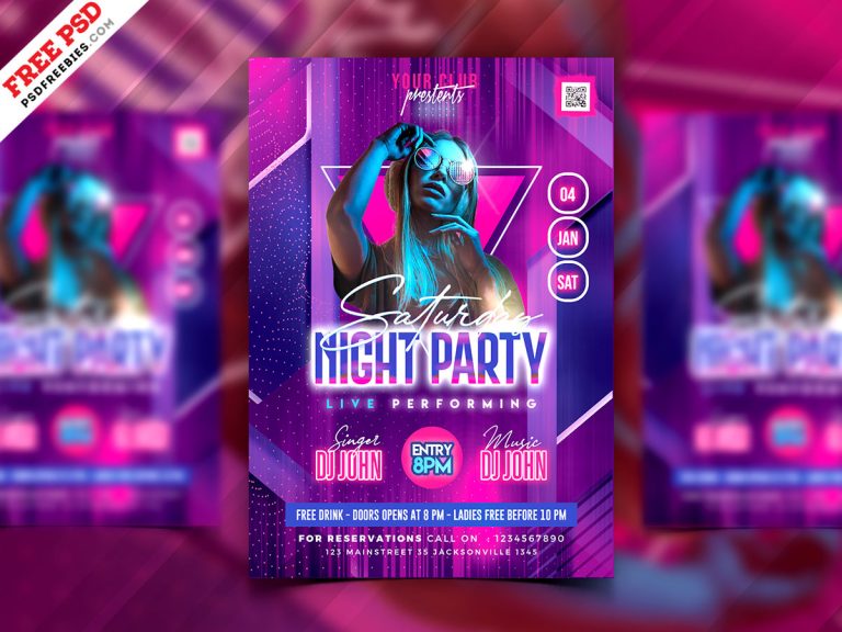 Weekend Party Flyer Template PSD | PSDFreebies.com