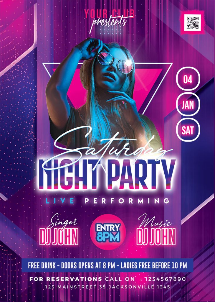 Weekend Party Flyer Template PSD