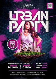 Club Urban Party Creative Flyer Design PSD