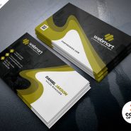 Abstract Business Card Design PSD Template