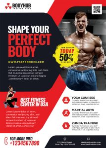 Health and Fitness Gym Flyer PSD Template